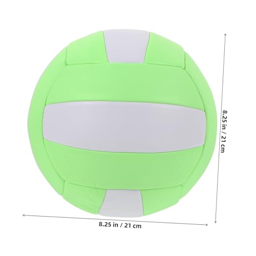 COHEALI Official Size 5 Soft Volleyball Training Practice Ball Indoor Student Recreation Sports Ball Macaron Green White
