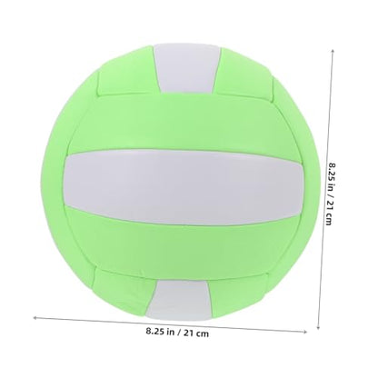 COHEALI Official Size 5 Soft Volleyball Training Practice Ball Indoor Student Recreation Sports Ball Macaron Green White
