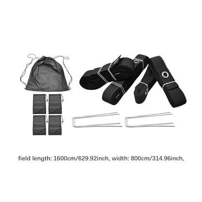 Beach Volleyball Lines for Sand Marking Lines Set (8M 16M Length) for Beach Party, Black