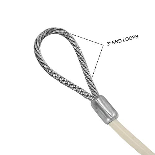 Aoneky 47ft 1/4 Inch Stainless Steel Tennis Net Cable, 800lb Break Strength Headline Wire with Vinyl Coating, Replacement Top Cable for Standard 42ft Doubles Tennis Nets