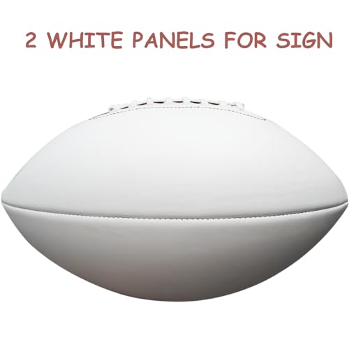 Full Size 12 Inch Autograph American Football with 2 White Panels Customized Trophy for Rugby Game Graduation Signing