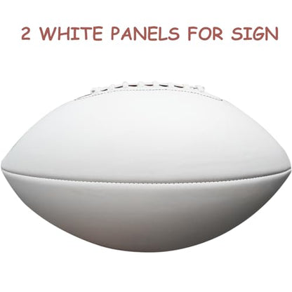Full Size 12 Inch Autograph American Football with 2 White Panels Customized Trophy for Rugby Game Graduation Signing