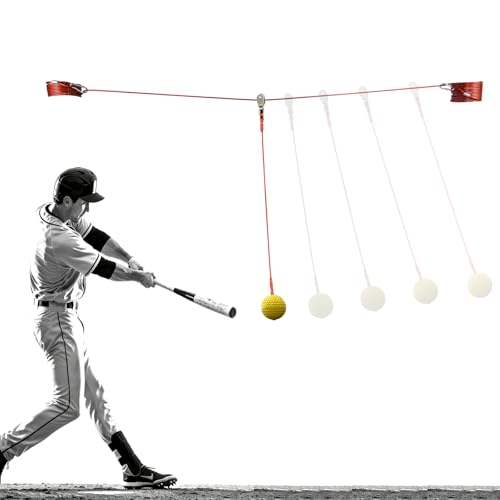 Batting Swing Trainer for Baseball and Softball,Solo Baseball Softball Hitting Trainer,Rope Bat Swing Trainer,Softball Training Equipment,Baseball Swing Training for Backyard