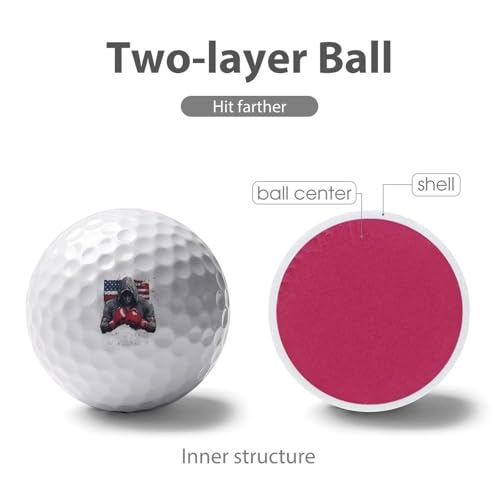 U.S. Flag Boxing Funny Practice Golf Balls Limited Flight Training Ball for Backyard Indoor Outdoor