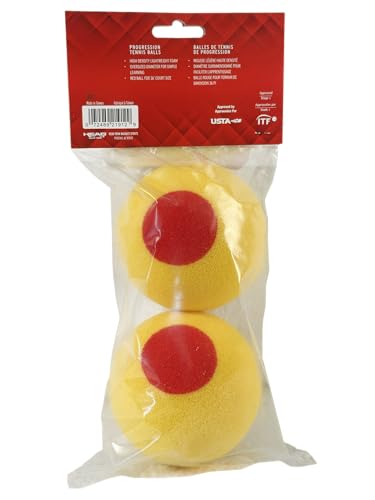 Penn QST 36 Tennis Balls - Youth Foam Red Tennis Balls for Beginners - size: 2.57", style: 2-Ball Polybag