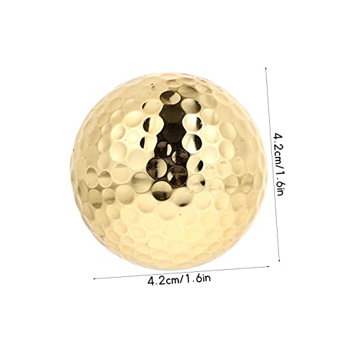 Toyvian Gold Two-Layer Golf Practice Ball Sturdy Training Tool for Putting Game for Indoor and Outdoor Use