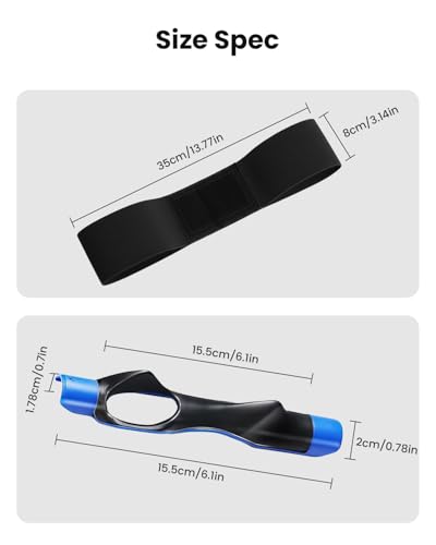 Golf Grip Trainer & Swing Correcting Arm Band, Golf Training Aid Combo- Enhance Grip Strength, Swing Technique and Correct Hand Position
