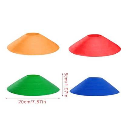 5Pieces High Visibility Markers Sport Training Discs Nonslip for Team Exercises and Safe Playgrounds Use Poly