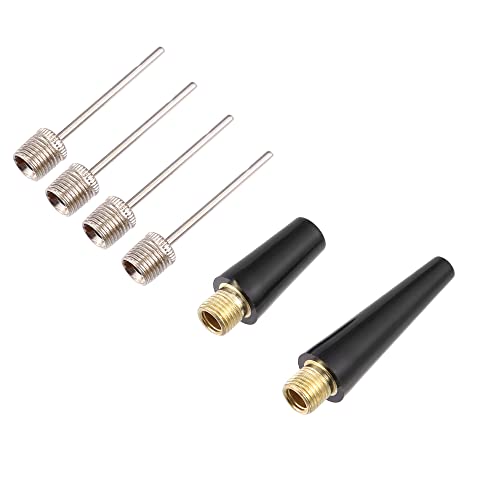 X AUTOHAUX 1 Set Portable Air Pump with Inflation Needle Tapered Nozzle Extension Hose for Bicycle Wheel Tire Inflator