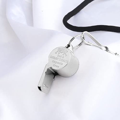 UJIMS Wrestling Coach Appreciation Gift Sports Coach Whistle with Lanyard A Great Coach Impacts Lives Wrestling Game Gifts