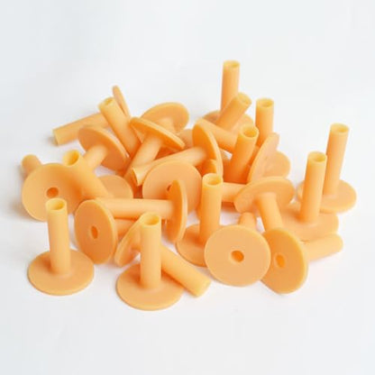 2 PCS Rubber Golf Tees – Durable and Sturdy, Ideal for Golf Courses and Driving Ranges - color: Yellow, size: 42mm