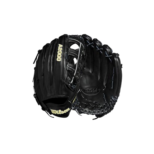 Wilson 2024 Classics Series A2000 Baseball Gloves - color: Black/Yellow, size: Outfield - 12.75"