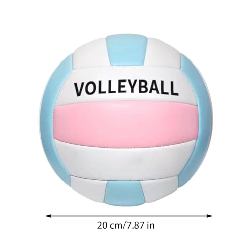 Beach Volleyball - Outdoor Game Match Ball - Soft Beach Volleyball for Team Sports Practice Games Park Grass Backyard Pool Sand Court School Party - color: Blue and white