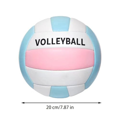 Beach Volleyball - Outdoor Game Match Ball - Soft Beach Volleyball for Team Sports Practice Games Park Grass Backyard Pool Sand Court School Party - color: Blue and white
