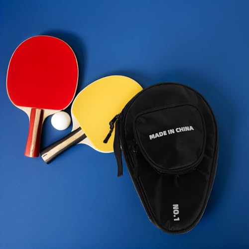 Yardwe Table Tennis Paddle Bag with Zipper Professional Paddle Holder and Bat Storage Case, Protective Cover for 2 Rackets and 7 Balls, Green Gourd Shape Organizer for Ping Pong Players