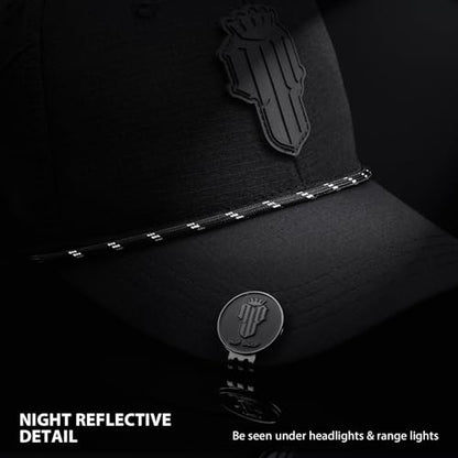 NJF Golf Hat Men - Breathable Mens Golf Hats, Adjustable Rope Hook and Loop Style Cap, Convenient Cap with Tee Holder - color: Phantom Pro X