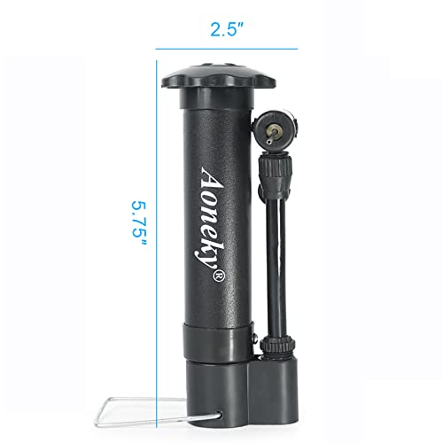 Aoneky Mini Hand Pump for Sports Balls, 5.75 Inch Portable Air Pump with Ball-Safe Needle, 11 PSI Manual Pump for Basketball Soccer Volleyball