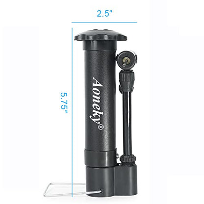 Aoneky Mini Hand Pump for Sports Balls, 5.75 Inch Portable Air Pump with Ball-Safe Needle, 11 PSI Manual Pump for Basketball Soccer Volleyball