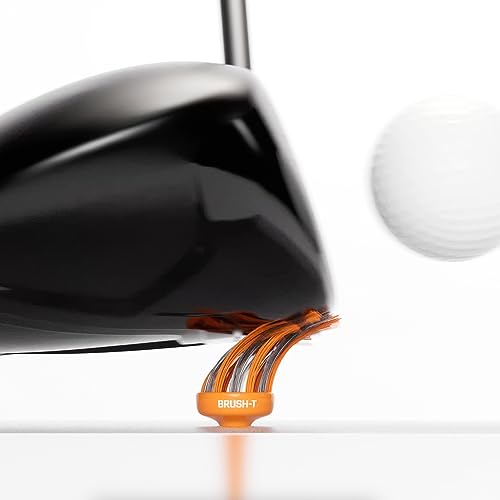 BRUSH-T Premium Plastic Golf Tees, Unbreakable Innovative Design, Consistent Height, Perfect Golf Gift for Men and Women. Golfing Tees, Works with Any Golf Ball - size: Standard