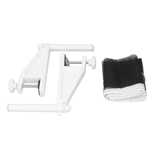 Table Tennis Net and Post Set - Strong Folding Adjustable Portable Mesh Net with Screw - On Clamp for Indoor and Outdoor Use