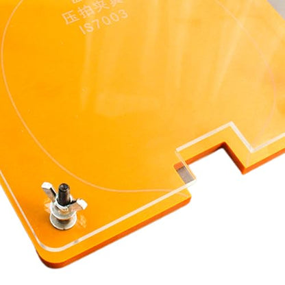 Table Tennis Paddle Press, Precision Manual Cutter, 8.27x7.48 Inches Rubber Edge Tool with Blade, Solid Aluminum Device, Training Aid with Easy Handling, Club Supplies for Coaches, Beginners Use