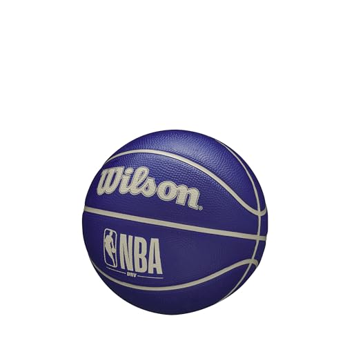 WILSON NBA DRV Outdoor Mini Basketball - Indigo/Beige, Size 3-22" - color: Indigo/Beige, size: Size 3 - 22", style: DRV