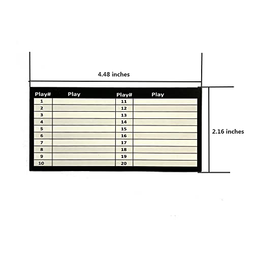Play Wristband Inserts Play Cards Sheets - size: Youth Size