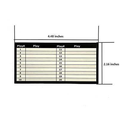 Play Wristband Inserts Play Cards Sheets - size: Youth Size