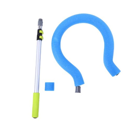 Volleyball Spike Trainer, Adjustable Length 41.3 to 72.8 Inches with Question Hook, Premium Aluminum Alloy PVC Construction for Serving Spiking Training