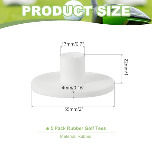 PATIKIL Rubber Golf Tee, Golf Practice Tees Training Driving Range Tee Stable Golf Ball Holder for Outdoor Indoor Hitting Mat Golf Mat - size: 1 Inch