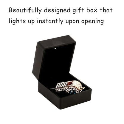 Metal Chain Rhinestone Whistle, Necklace Whistle, Suitable for Coaches, Referees,Lifeguard, Sports Activities (Gold) - color: Blue