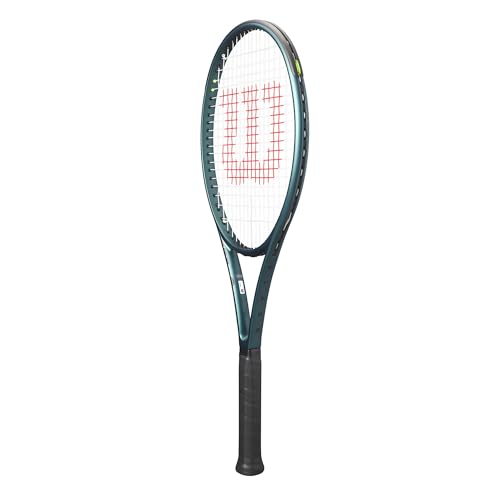 Wilson Blade 100UL V9 Strung Performance Tennis Rackets - Strung with Sensation 16 Natural at Mid Range Tension