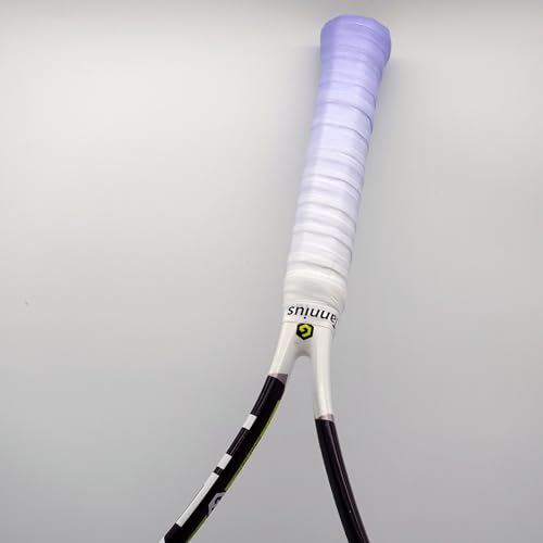Tacky Tennis Racket Grip Tape, 6 Pack Tennis Grips, Absorbent and Enhanced Tennis Racquet Overgrip Tape（Gradient Color - color: Purple