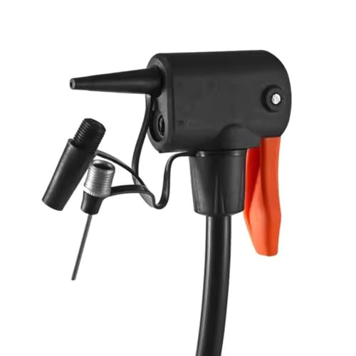 High Pressure Bike Floor Pump with Gauge – Universal Bicycle Tire Inflator, Dual Presta & Schrader Valves, for Road, Mountain & Kids Bikes, Includes Ball Needle & Inflatable Nozzles