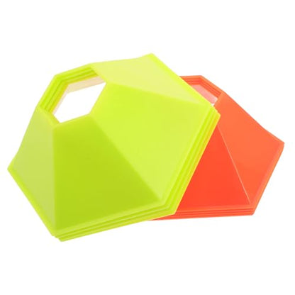 8pcs Soccer Training Marker Cones - Hexagonal Disc Cones for Speed and Agility Drills - Coaching Equipment for Football Practice Sports Training