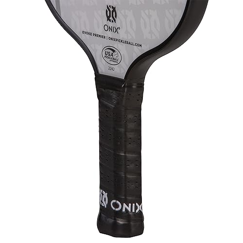 Onix Evoke Premier Professional Tournament Pickleball Paddle Composite Face Impact Paddle Shape - color: White, size: Medium, style: 16mm