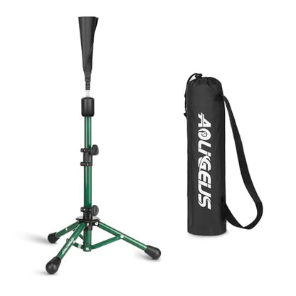 Baseball Tee Batting Tee Softball Tee Portable Travel Hitting Tee,Easy Adjustable Height,Stable Tripod Stand - color: Green, style: Tee Pro