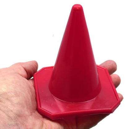 Bluedot Trading 4” Red Mini Plastic Traffic Cones | Set of 40 for Agility Training, RC Racing, Outdoor Activities, Sports Drills, Party Games