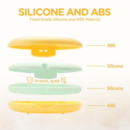2 Pack Retainer Case Ultra-slim Aligner Case with Vent Holes Removable Inner Tray Silicone for Easy Cleaning (2Pack Yellow Green) - color: 2Pack Yellow Green