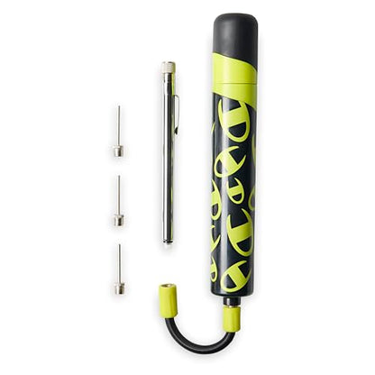 Champion Replacement Ball Pump with Metal Inflation Replacement Needles for Sports Balls with Compact Case, Compatible with Most Pumps for Basketball, Soccer, Football, Volleyball & Yoga Balls - color: Evening Primrose/Black, style: Dual Action