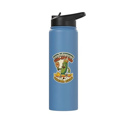 Third-Shot Drop Ironic Pickleball Hobby Player Stainless Steel Insulated Water Bottle - color: Light Blue