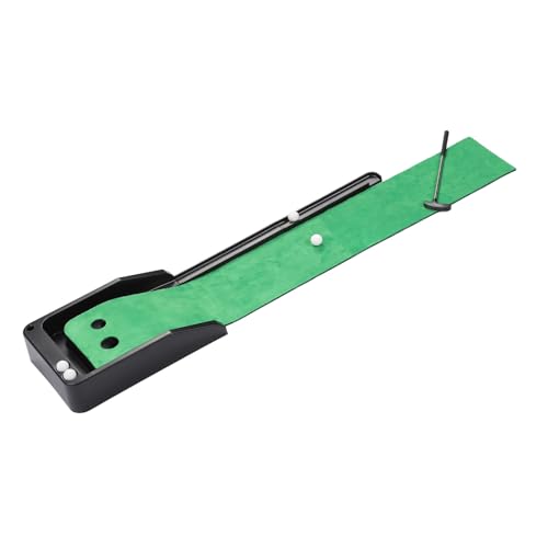 Golf Putting Mat Indoor Putting Green Automatic Ball Return Training Set with SelfReturning Dual Tracks TournamentGrade Surface for Home Office Practice