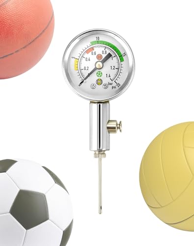 QWORK Ball Pressure Gauge, Professional Accurate Air Pressure Measurement for Various Sports Balls