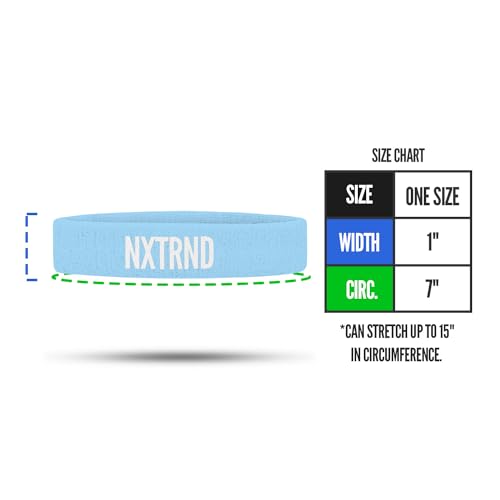 1 Pair Nxtrnd Bicep Bands, Sweat-Absorbent Arm Sweatbands, Football Accessory - color: Columbia Blue