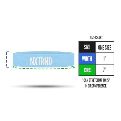 1 Pair Nxtrnd Bicep Bands, Sweat-Absorbent Arm Sweatbands, Football Accessory - color: Columbia Blue