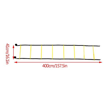 4m Agility Ladder Speed Ladder Training for Soccer, Speed, Football Fitness Feet Training Carry Bag Agility Equipment