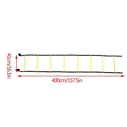 Football Ladder,4M Adjustable Soccer Ladder, Coordination and Speed Training Equipment,for High Training Boxing, Soccer, Football, , Ice Hockey