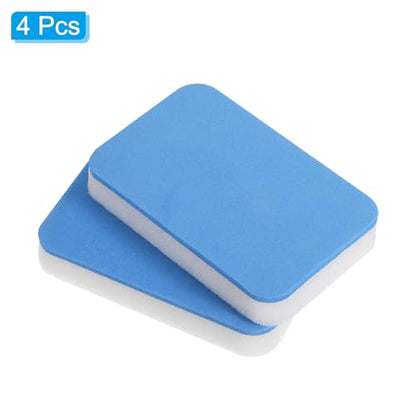 PATIKIL Table Tennis Rubber Care Sponge, 4 Pack Ping Pong Paddle Cleaning Sponge Racket Pat Cleaner, Blue White