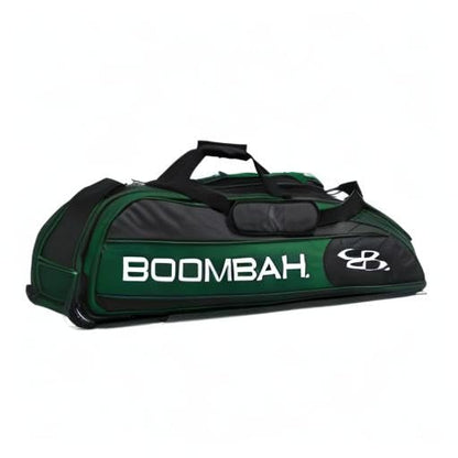 Boombah Beast Rolling Bat Bag - Multiple Color Options - Holds 8 Bats, Glove and Shoe Compartments - color: Black/Dark Green
