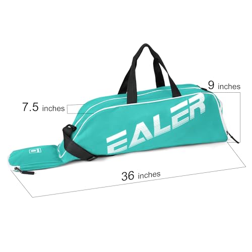 EALER Baseball Bat Tote Bag & T-ball, Softball Equipment Bag - Gear for Kids, Youth, and Adults Holds Bat, Helmet, Glove, Cleats, Shoes and More - color: Lake Blue